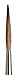 da Vinci Oil & Acrylic Series 1206 Maestro Liner Brush, Medium-Length Straight Edge Kolinsky Red Sable with Black Polished Handle, Size 6