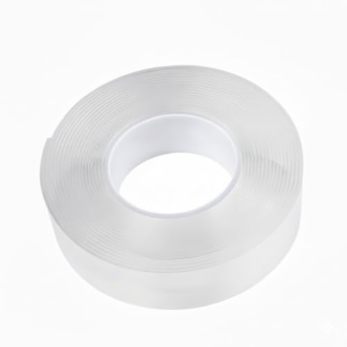 Heavy Duty Double-Sided Clear Transparent Nano Tape Reusable Strong Stick Mounting Gel Double side Clear Tape Two faced Double face sticky-Washable, Reusable-UAE شريط جل نانو مزدوج الوجه