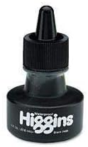 HIG44201 - Ink Color : Black - Higgins Waterproof Black India Ink - Each