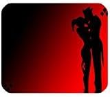 Rectangle Non-Slip Computer Notebook Mousepad Gaming Mouse Pad Harley Quinn and Joker Print.