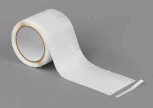 TapeCase 1/2-10-25-FTS-W Foam Strips w/tab, White, 1/2" x 10" - 25/pk (1 Pack)