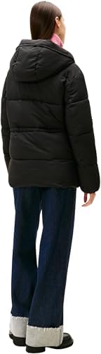 Veste doudoune mi-longue à capuche TJW DW0DW21626 pour femme, noir, taille XXS, Noir (noir), XXS