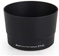 Kuqiqi Canon ES-68 Lens Hood Replacement, Canon EF 50mm F/1.8 STM Lens Hood + Lens Cover + Anti-lost Buckle + Anti-lost Rope, 58mm Caliber, Black, ABS Environmental Plastic Good shading effect