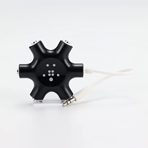 Belkin Rockstar 5-Jack Multi Headphone Audio Splitter (Black) - Headphone Splitter Designed To Connect Up To 5 Devices For Classrooms, Audio Mixing & Shared Experiences - For Iphone, Ipad & More