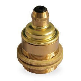 Lamp holders Edison Screw with Cord Grip and Shade Rings (Brass)