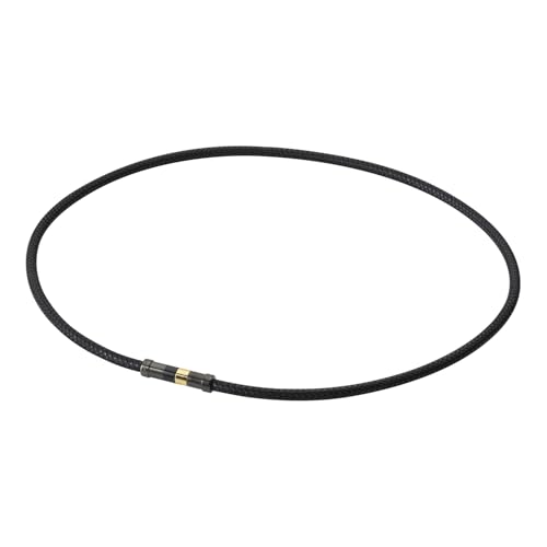 phiten(ファイテン) ネックレス RAKUWA磁気チタンネックレス レザースタイル ブラック/ブラック 50cm