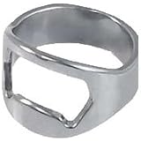 指輪型 栓抜き ボトルオープナー　シルバー　コロナビールなどのボトルビールをワイルドに開けて飲む　シルバー