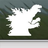 1 X Godzilla White Sticker Decal Shadow Gojira Kaiju Japan White Car Window Wall Macbook Notebook Laptop Sticker Decal