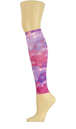 Hocsocx Leg Sleeves Sports UNDER Socks- One Size (Length 13") (Pink Kaleidoscopes)