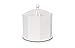 Spinning Desktop Organizer – White 4 Compartment Rotating Mail and Stationary Holder – Quality Wooden Design – Pen and Pencil Cup and Sorter – by Designstyles