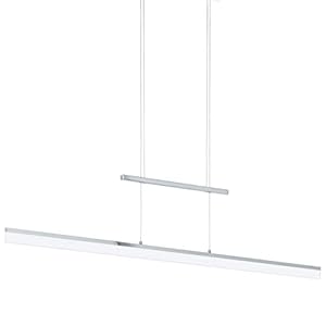 EGLO Tarandell Led-hanglamp met 2 lichtpunten, dimbaar, in hoogte verstelbaar, moderne hanglamp van aluminium, staal en…