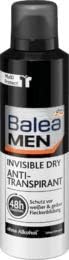 Balea Men's Deodorant Spray Antiperspirant Invisible 200 ml