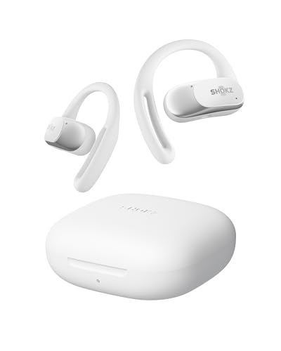 SHOKZ OpenFit Air Open-Ear-Kopfhörer mit Air-Ohrbügel, 8,7g leicht, Weiß