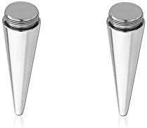 Holy Plug Body Piercing Jewelry Pair of 2 Stainless Steel Stretching Kit 0000g 6g 0g