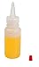 Vestil BTL-RC-2 Low Density Polyethylene (LDPE) Round Squeeze Dispensing Bottle with Removable Red Cap, 2 oz Capacity, Clear