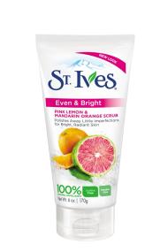 St. Ives Even & Bright Pink Lemon & Mandarin Orange Facial Scrub, 6 Ounces