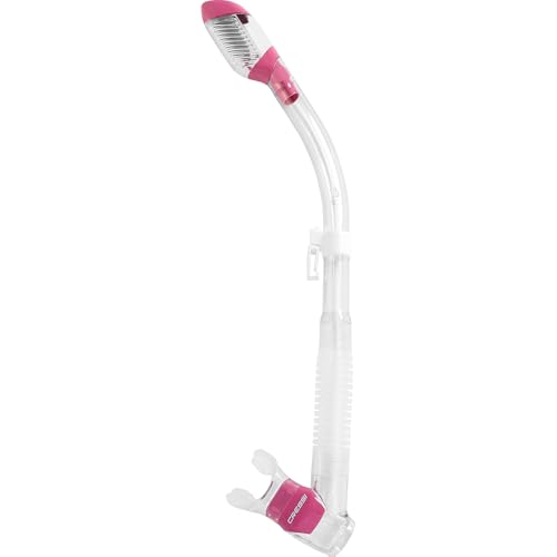 Cressi Dry Snorkel Clear/Pink - Unisex Premium Trockenschnorchel für Tauchen/Apnoe/Schnorcheln, Transparent/Rosa, Einheitsgröße