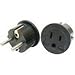 VCT Electronics VP11B Grounded Europe Adapter - USA To Europe Heavy Duty Adaptor Plug German Schuko