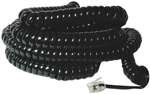 GE TL26139 25' Coil Phone Cord (Black)