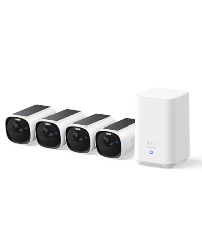 eufyCam E40 4-Kamera-Set mit Homebase 2, Überwachungskamera Außen, ohne Abo