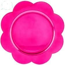 Pink Flower Decorative Charger Plates Birthday Party Flower Chargers (Set of 4)