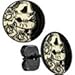Body Candy Black Anodized Stainless Steel Post Gothic Rose Skull Glow in the Dark Stud Earrings