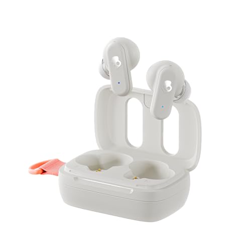 Skullcandy Dime 3 In-Ear Wireless-Kopfhoerer, 20 Std. Akkulaufzeit, Mikro, kompatibel mit iPhone, Android und Bluetooth-Geraeten - Weiss