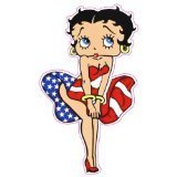 Betty Boop Stars Stripes Dress Decal *** STICKY DUDE