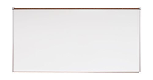 Norwood Commercial Furniture Heavy-Duty Porcelain Steel Magnetic Dy Erase Board w/Aluminum Frame & Maprail 4' x 8'