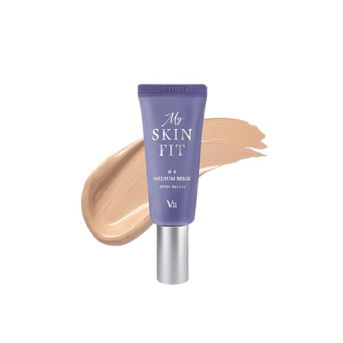 [VILLAGE 11 FACTORY] MY SKIN FIT BB CREAM (#4 MEDIUM BEIGE, 20ml) Korean BB Cream with SPF 50+ PA++++ Hyaluronic Acid, Niacinamide & Collagen for Moisturizing, Brightening & Natural Coverage