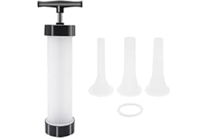 Hoypeyfiy Homemade Sausage Maker Kitchen Sausage Stuffer Tool Manual Meat Filling Machine with 3 Stuffing Tubes…