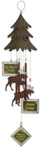 Sunset Vista Design Studios Lodge Collection Metal Wind Chime, Moose Tree
