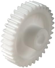 Spur gear made of acetal resin die-cast with hub module 3 32 teeth tooth width 19mm outside diameter 102mm