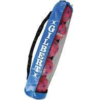 Gilbert Netball Tubular Ball Tube Holdall - BLUE/RED or BLACK options (BLUE)