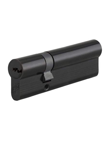 THIRARD 00402116 Cylindre FTH-Double Entry Lock Cylinder 6G-30 x 65 mm-Matt Black Brass-Reinforced Security-6 Pins-3 Reversible Keys-Made in France, 30x65 mm