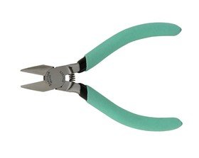 Xcelite S1415JSNN Tapered Relieved Head Diagonal Cutter, Flush Jaw, 5" Length, 49/64" Jaw length, Green Cushion Grip