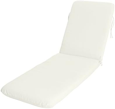 Phat Tommy Sunbrella Outdoor Chaise Lounge Cushion – Patio Furniture Replacement Cover-Clearance, White
