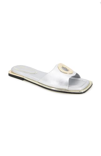 Kennth Cole New York ASHER SILVER LEATHER 7.5