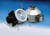 Fantech PB110 Inline Exhaust Bath Fan Kit, 110 CFM, Remote mount fan, for 4" duct