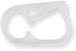 Qosina 140142 White Polypropylene Pinch Clamp, For 5.5mm OD Tubing (Pack of 25)