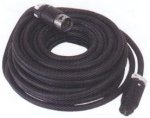 CEP Construction Electrical Products 6400M 100-Feet Black Rubber Temporary Power Cord with 50-Amp Plug Ends