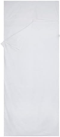 Emins Outdoor Sleeping Bag Liner Travel and Camping Single Compact Cotton Sleepsack Rectangle Sheet Liner, 8335IN, White