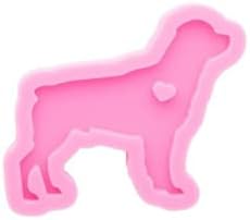 Mixed Media - Shiny Rottweiler Dog Keychain SIlicone Mold, Resin Supplies,Rottweiler Mould, Rottweiler Keychain Mold, Rottweiler Resin Mould, Rottweiler Cake Mould