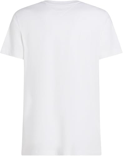 Uomo T-Shirt Maniche Corte Essential con Taschino sul Petto, Bianco (White), L