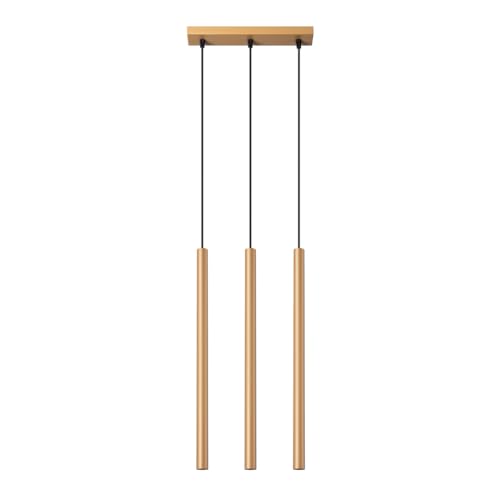 SOLLUX lighting Hängelampe Pendelleuchte Hängeleuchte Deckenlampe Lampe Decke Stahl 3 Flammig 30 x 5 x 94 cm Pastelo