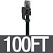 Mediabridge Cat6 Ethernet Patch Cable (100 Feet) - Soft Flex Tab - RJ45 Computer Networking Cord - Black - (Part# 32-699-100B)