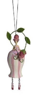 Blumenmädchen Rose Hanging Fairy Figurine