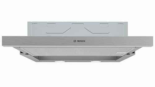 Bosch DFM064W54 Serie 2 Flachschirmhaube, 60 cm breit, Um- & Abluft, Made in Germany, LED-Beleuchtung gleichmäßige Ausleuchtung, Wippenschalter,3 Leistungsstufen,Metallfettfilter spülmaschinengeeignet