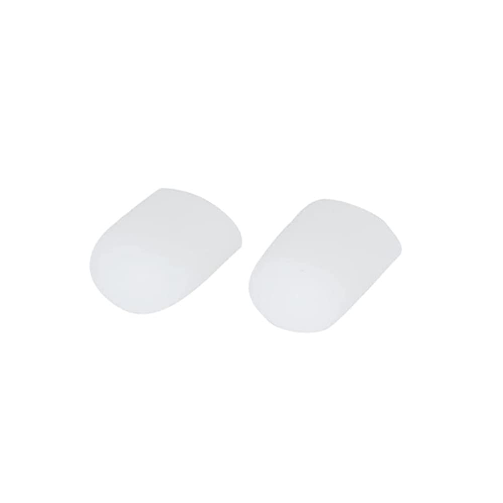 PANYTOW 1 Pair of Gel Toe Caps for Adult Big Toes White