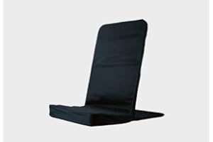 BACKJACK BJI Original BackJack-Made in The USA- Black Cotton Fabric Lightweight Floor Seating Chair for Gaming, Families, Parents, Daycare, Back Support, Reading, Yoga, Meditation, Dorm, School